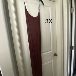 Fashion Nova Red Slip Dress Spaghetti Strap Backless